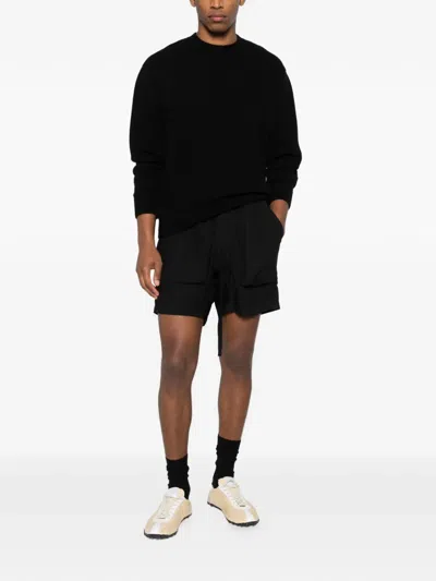 Thom Krom Drawstring Multiple-pocket Shorts In Black