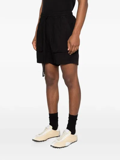 Thom Krom Drawstring Multiple-pocket Shorts In Black