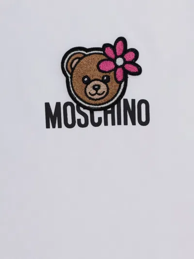Moschino Bear Appliqué T-shirt In White