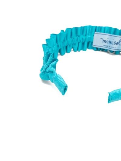 Mi Mi Sol Ruffled-effect Headband In Blue