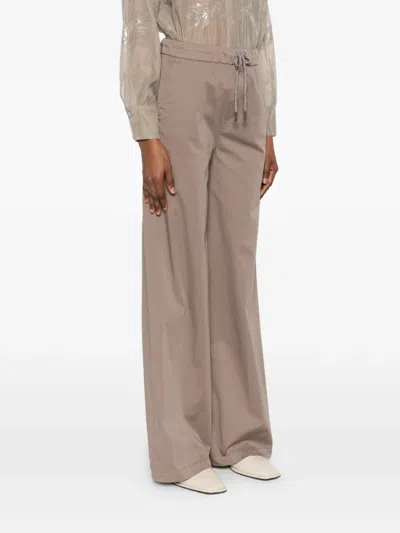 Panicale Drawstring Trousers In Brown