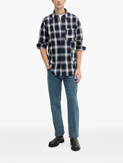 Armani Exchange Check-pattern Pocket Shirt In Multi