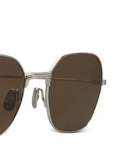 Thom Browne Square-frame Sunglasses In Silver