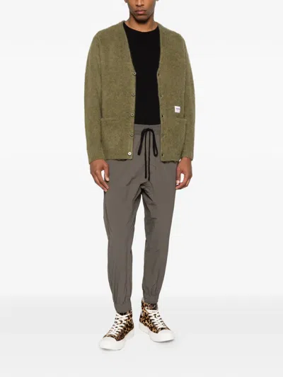 Thom Krom Drawstring Trousers In Green