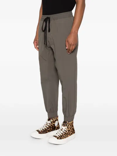 Thom Krom Drawstring Trousers In Green