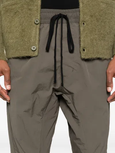 Thom Krom Drawstring Trousers In Green