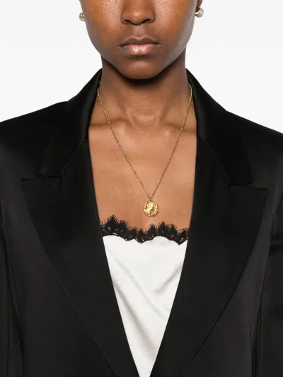 Max Mara Studio Silk-effect Single-breasted Jacket With Side Pockets In Black