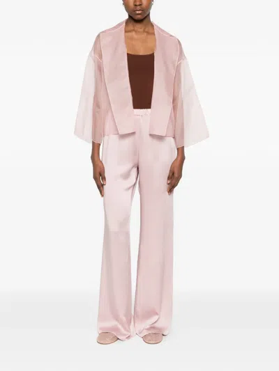 Antonelli Open-front Cropped Jacket In Pink