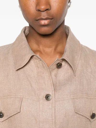 Panicale Pocket Button Jacket In Pink