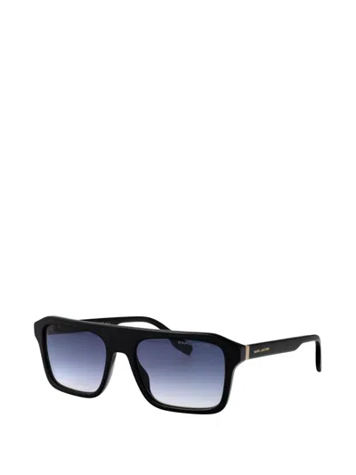Marc Jacobs Marc Rectangle-frame Sunglasses In Blue