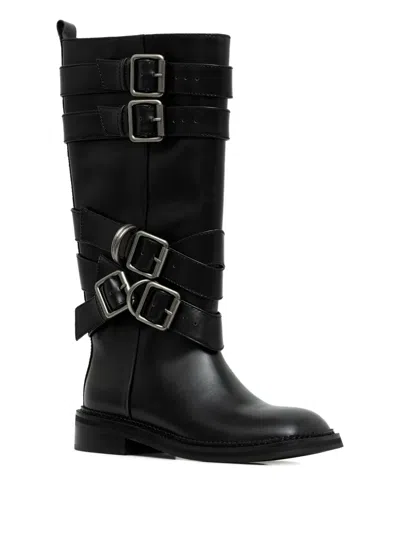 Andersson Bell Buckle-strap Boots In Black