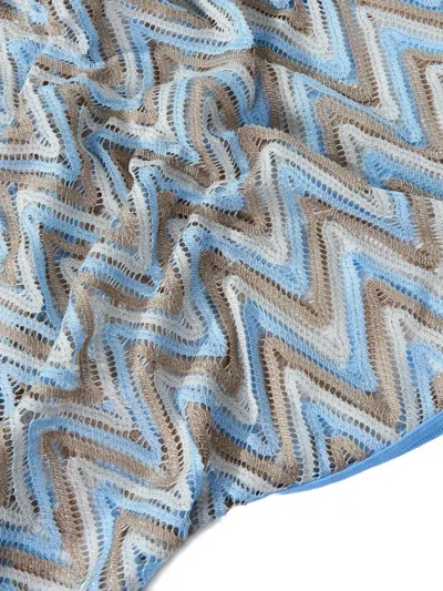 Nessi Byrd Patterned V-neck Top In Blue