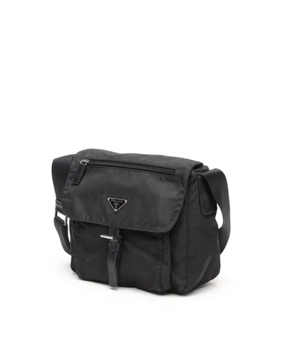 Prada Tessuto Messenger Bag In Black