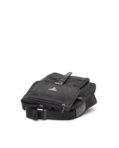 Prada Tessuto Messenger Bag In Black