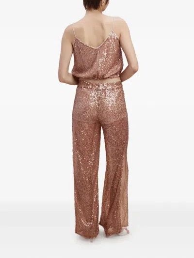 Sana Osmani Iris Sequin Drawstring Top In Pink