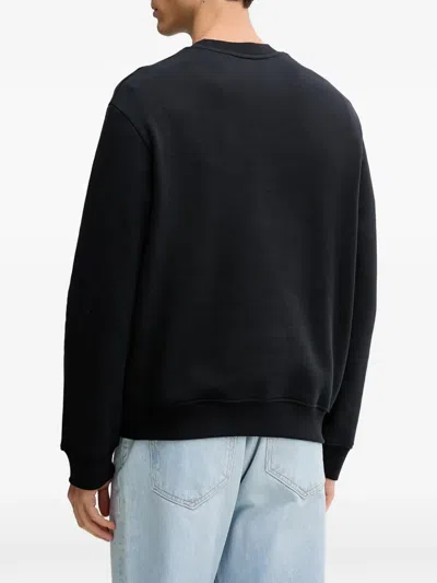 Armani Exchange Long-sleeve Logo-detail Sweatshirt In Black