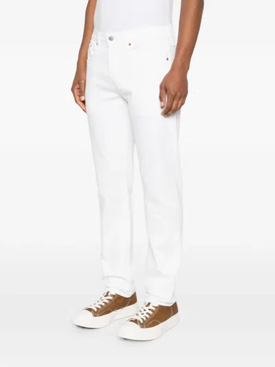Levi's 502 White Button-fly Jeans With Regular Fit In White
