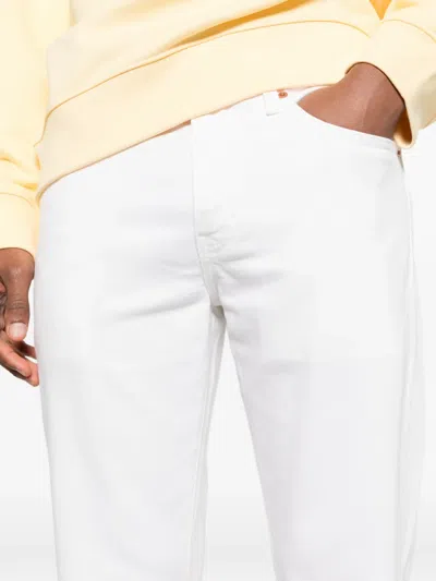 Levi's 502 White Button-fly Jeans With Regular Fit In White
