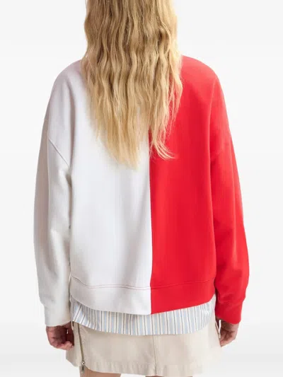 Essentiel Antwerp Split-panel Sweatshirt In Red