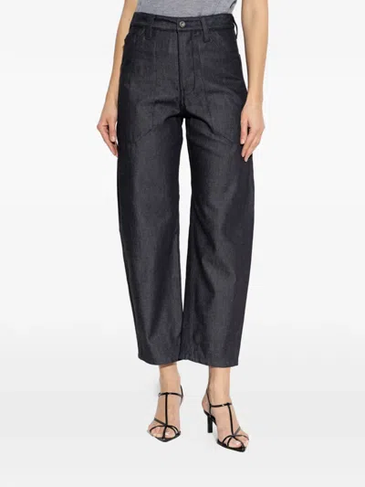 Jil Sander Logo-patch Jeans In Blue