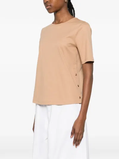 Herno Round-neck T-shirt In Pink