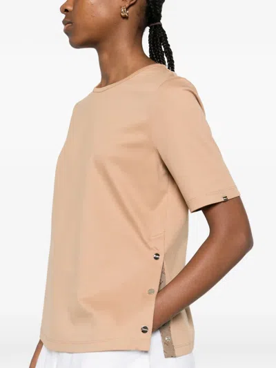 Herno Round-neck T-shirt In Pink