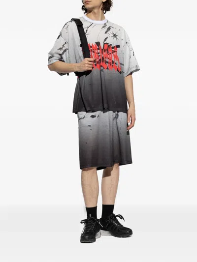 44 Label Group Gradient Shorts In Gray