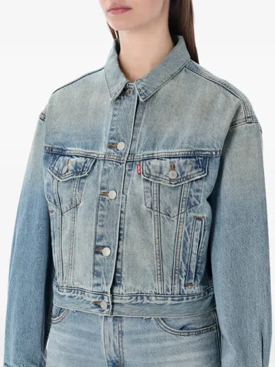 Levi's Levi S 90s Cropped Trucker Jacket In Blue