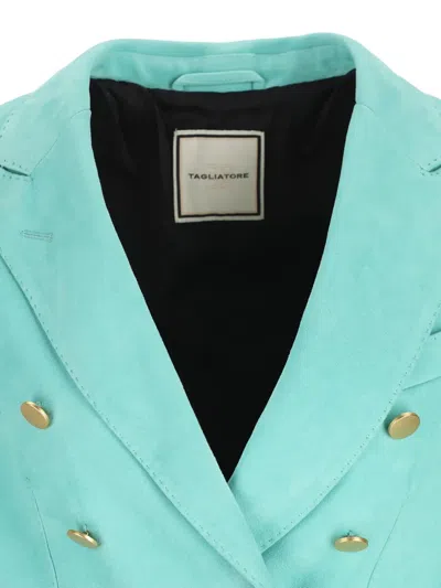 Tagliatore Double-breasted Blazer In Blue