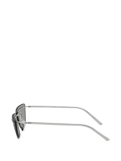 Prada Rimless Sunglasses In Silver