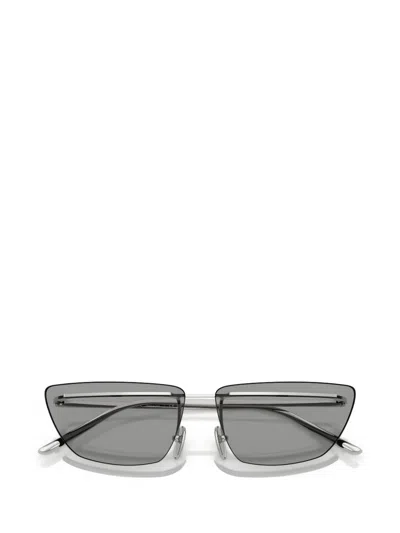 Prada Rimless Sunglasses In Silver
