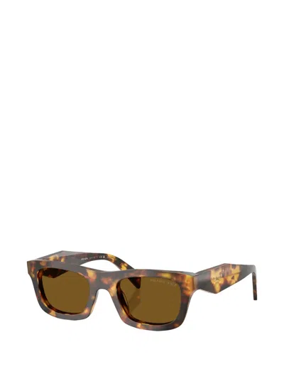 Prada D-frame Lens Sunglasses In Brown