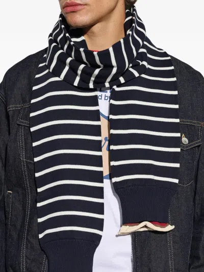 Dsquared2 Striped Scarf In Black