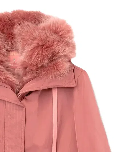 Ermanno Scervino Pink Coat In Pink