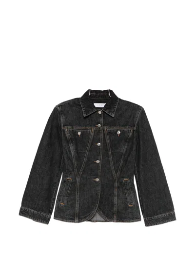 Iro Long-sleeved Denim Jacket In Black