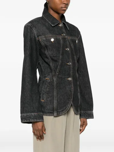 Iro Long-sleeved Denim Jacket In Black