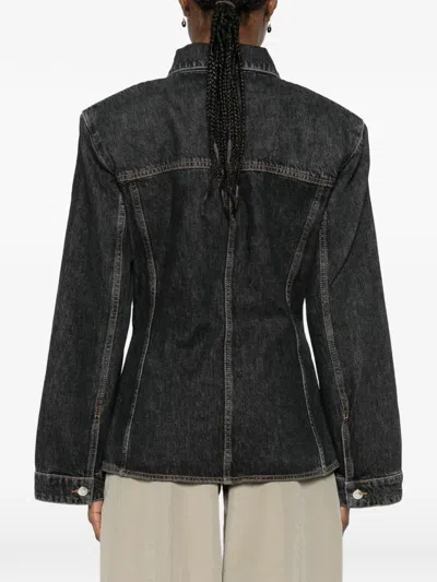 Iro Long-sleeved Denim Jacket In Black