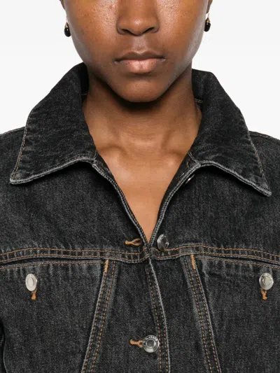 Iro Long-sleeved Denim Jacket In Black