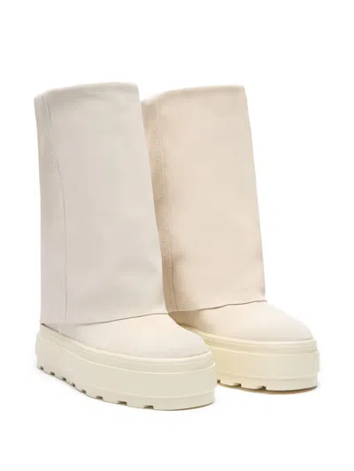 Casadei Platform Leather Boots In Multi