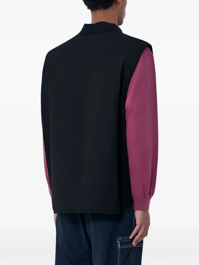 Nomarythm Textile Zip Patch Pocket Vest In Black