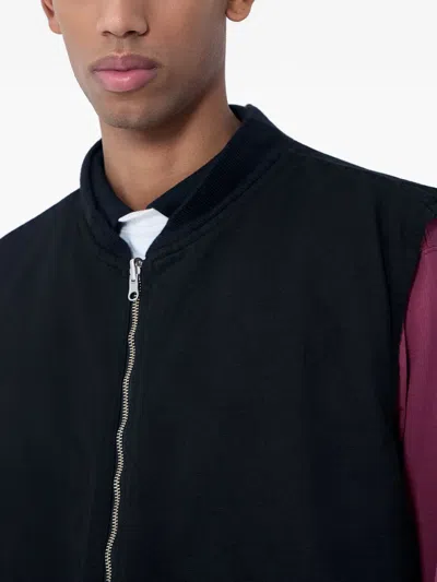 Nomarythm Textile Zip Patch Pocket Vest In Black