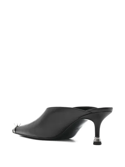 Alexander Wang Akilita Ring Mule In Leather 65mm In Black