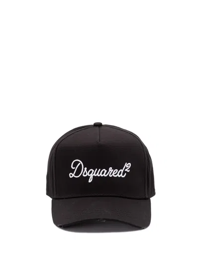 Dsquared2 Logo Embroidered Baseball Cap In Black