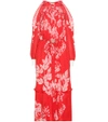 FENDI Printed fil coupé silk dress