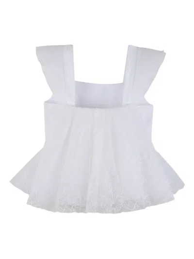 Givenchy Lace Square-neck Top In White