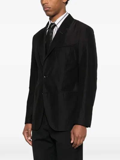 Tom Ford Single-breasted Blazer In Black