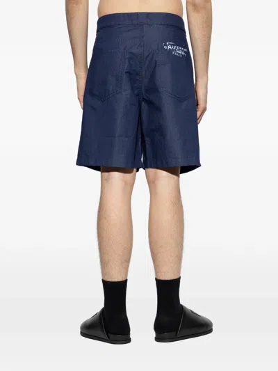 Givenchy Belt Loop Shorts In Blue