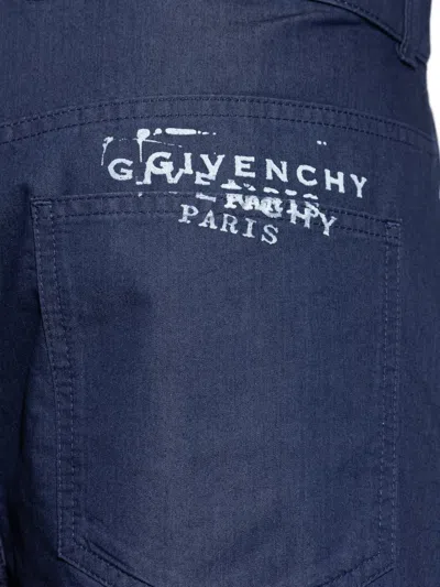 Givenchy Belt Loop Shorts In Blue