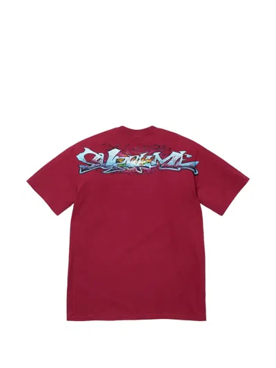 Supreme Tag T-shirt In Red