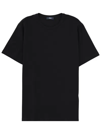 Herno Short Sleeve Crew Neck T-shirt In Black
